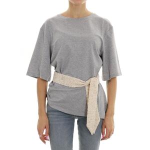 T-SHIRT CON CINTURA GRIGIO